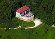 Luftbild der Burg Luftbild der Burg Wäscherschloss